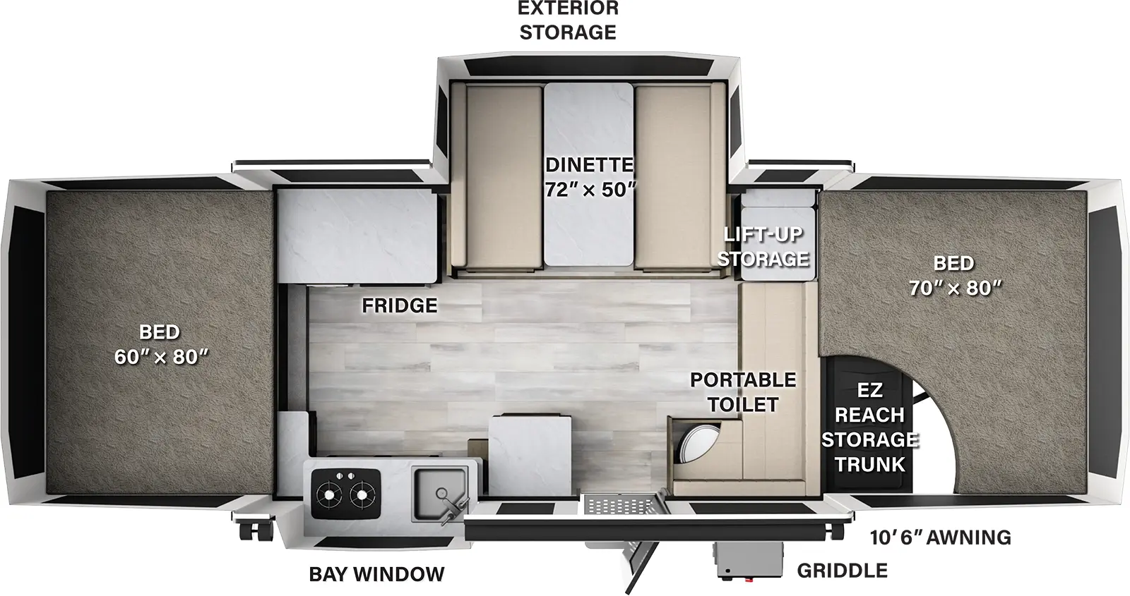 Flagstaff Tent 425M Floorplan